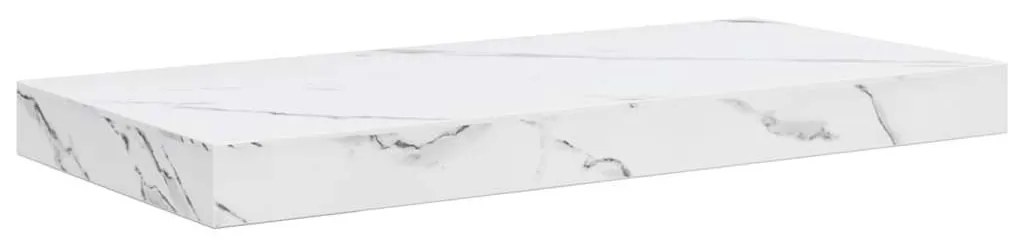 vidaXL Falpolc tárolóval 4 pcs Fehér márvány 50 x 23,5 x 4 cm Faanyag