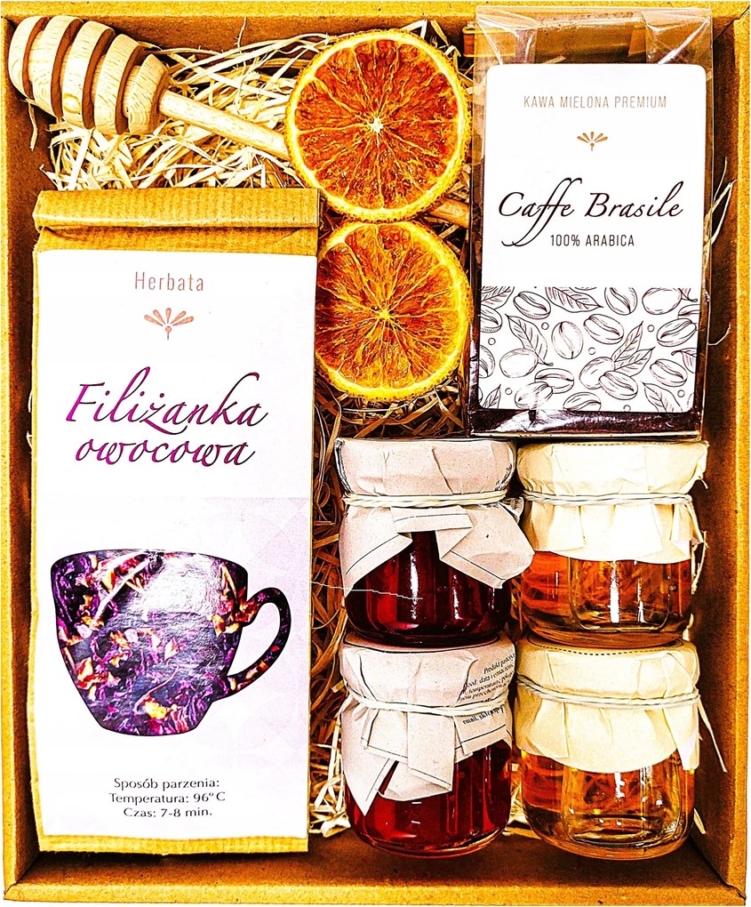 Kosár Ajándék Doboz Születésnapi Ajándék Tea Kávé Méz