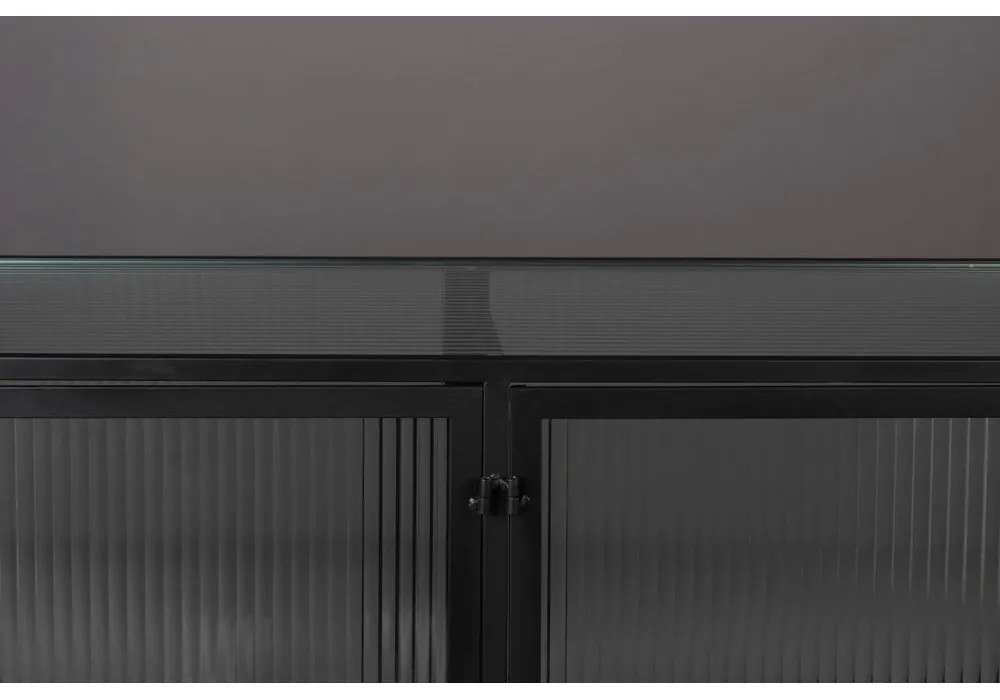 Fekete fém tálalószekrény 150x90 cm Boli – Dutchbone