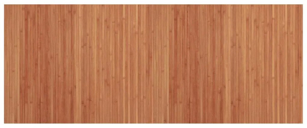 négyszögletű barna bambusz szőnyeg 80 x 200 cm
