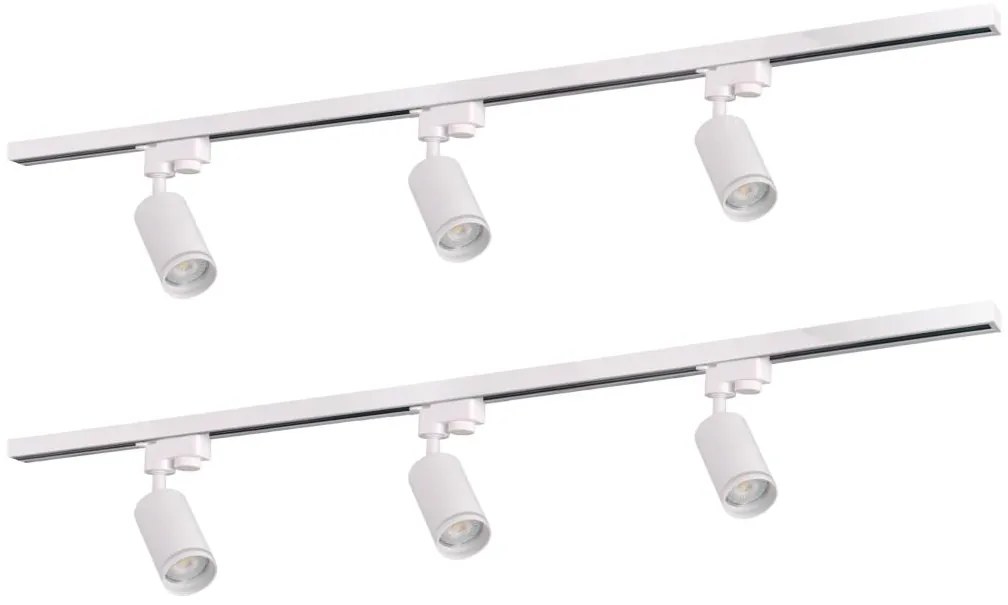 Spotlámpa sínrendszerhez PÁRIZS 6xGU10/10W/230V +2x1 m sín rendszer