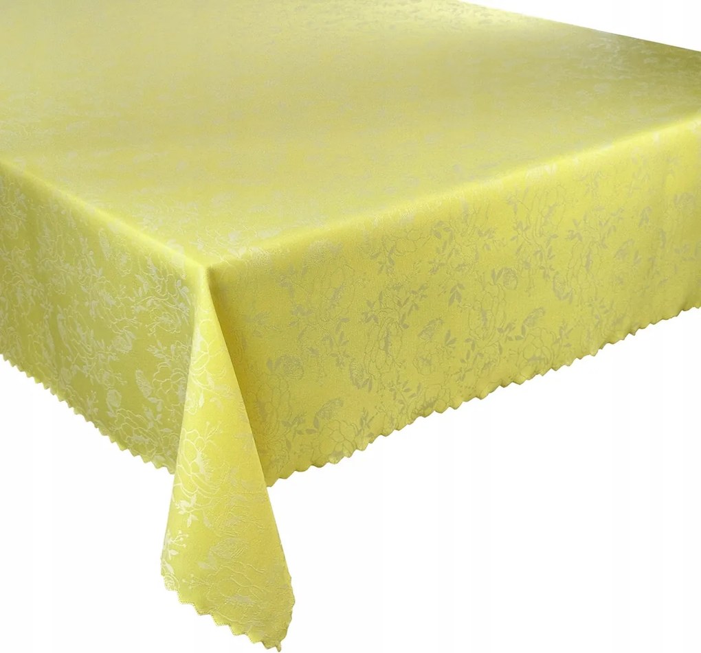 Abrosz Foltálló Asztal Virágok Tavaszi Sárga 110x220 cm