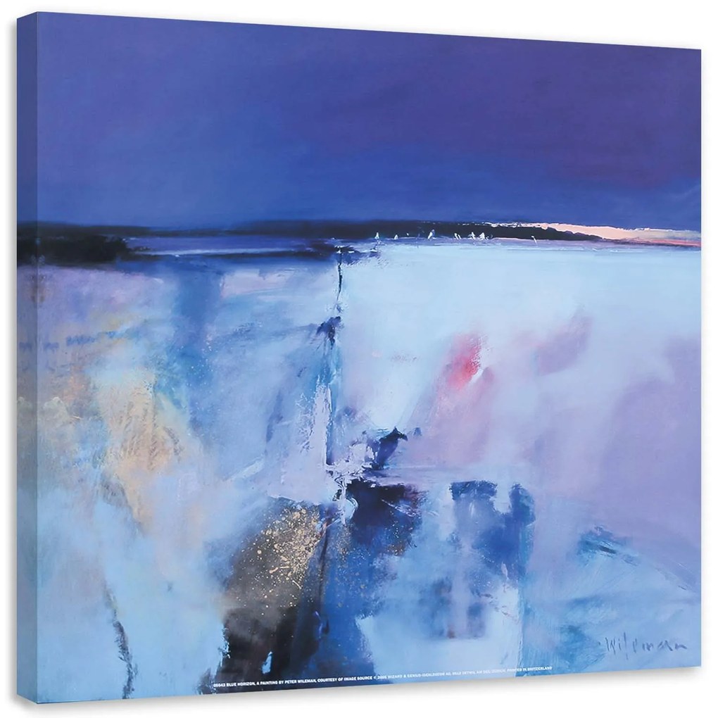 Gario Vászonkép Akvarell kék táj Méret: 60 x 60 cm