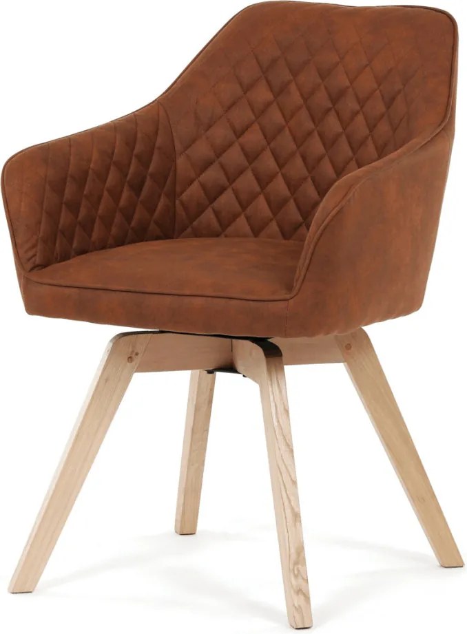Jídelní židle, hnědá, látka vintage, DCH-435 BR3