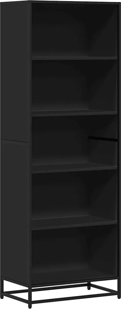 vidaXL fekete szerelt fa könyvszekrény 60 x 35 x 170,5 cm