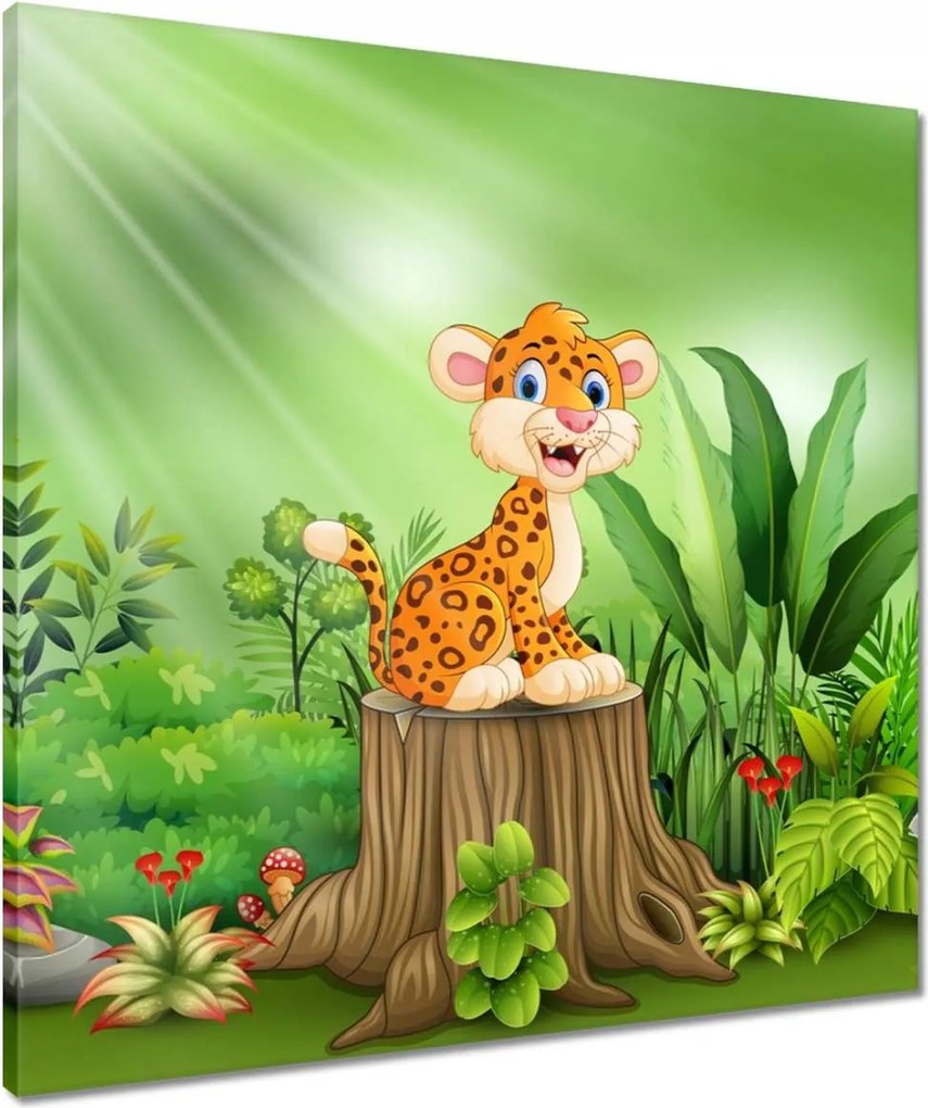 Vászonkép 60x60 Mosolygó vadmacska