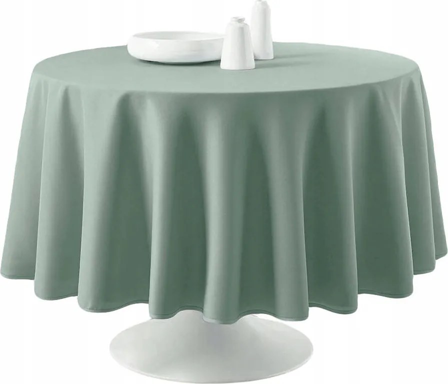 Ova kerek asztalterítő menta színben 180 cm
