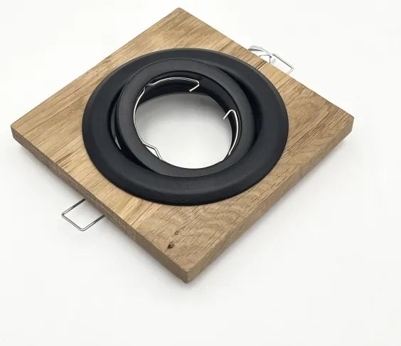 Álmennyezeti lámpa TOBBY 1xGU10/20W/230V 11,5x11,5 cm tölgy/fekete