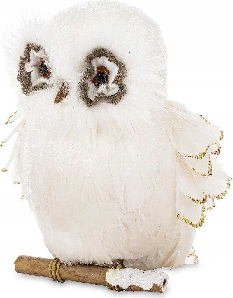 Fehér Bagoly Karácsonyi Bagoly Figura Karácsonyi Dekoráció A Karácsonyfa Alatt