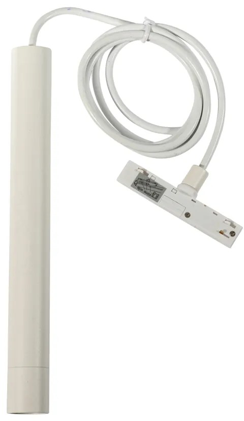 Modern fehér függőlámpa 1 fázisú sínrendszerhez - Slimline Keno