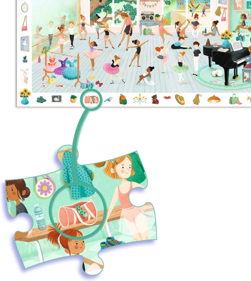 Megfigyeltető puzzle - Balett iskola, 100 db-os - The dance school