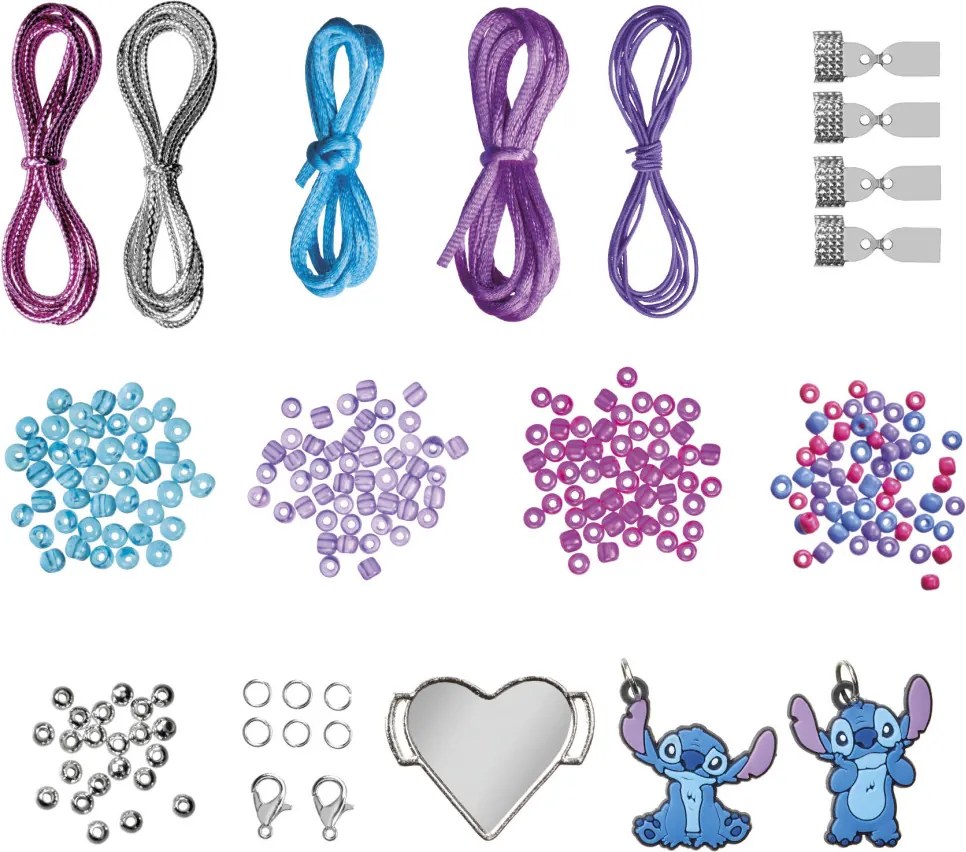 Disney Lilo és Stitch, A csillagkutya Purple charm karkötő készítő szett