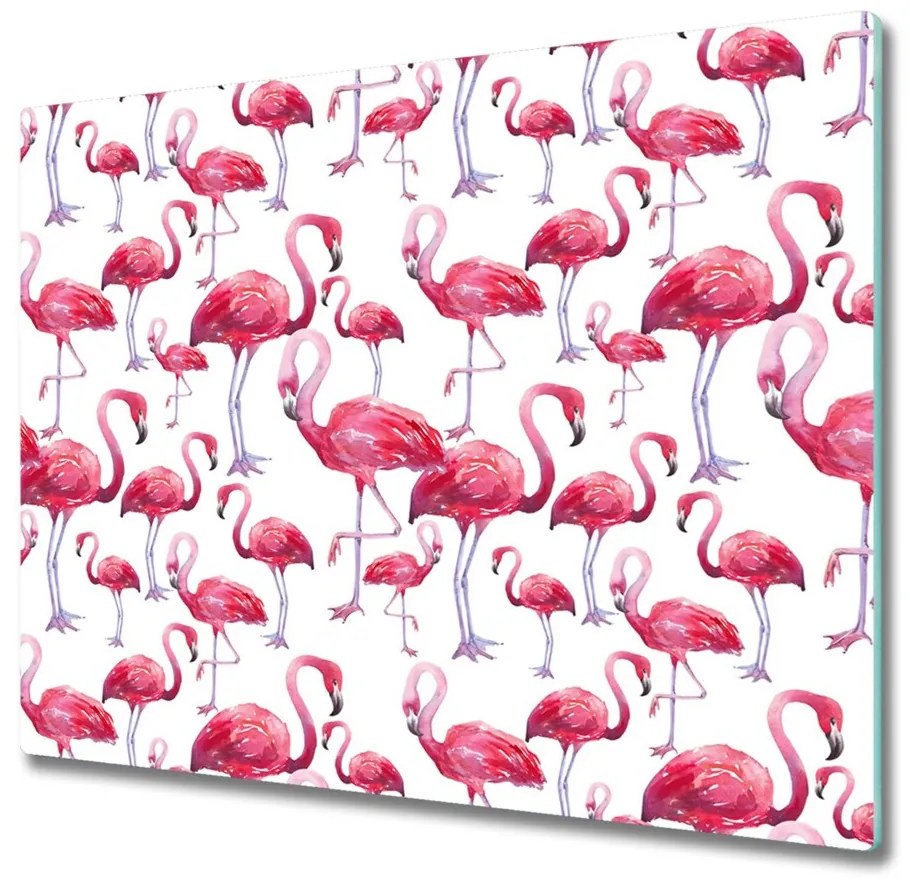 Üveg vágódeszka flamingók 60x52 cm