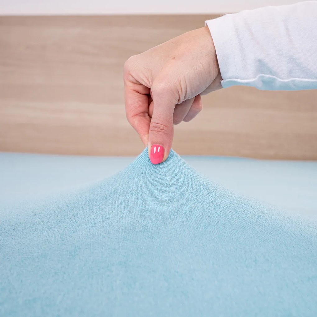 4Home frottír lepedő világoskék, 90 x 200 cm