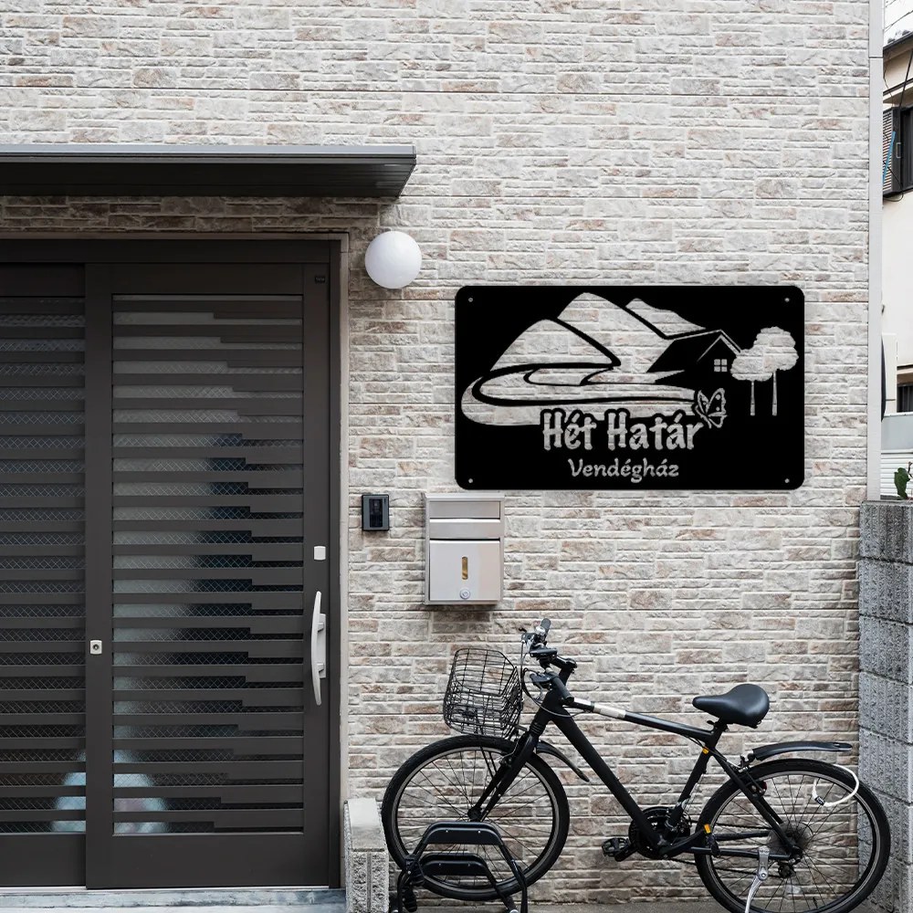 Fém cégtábla – 30 × 20 cm, alumínium