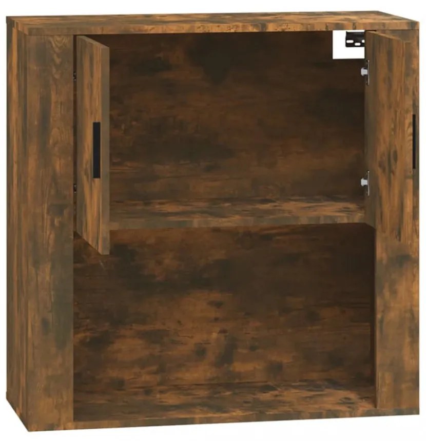 füstös tölgy színű szerelt fa fali szekrény 80x33x80 cm