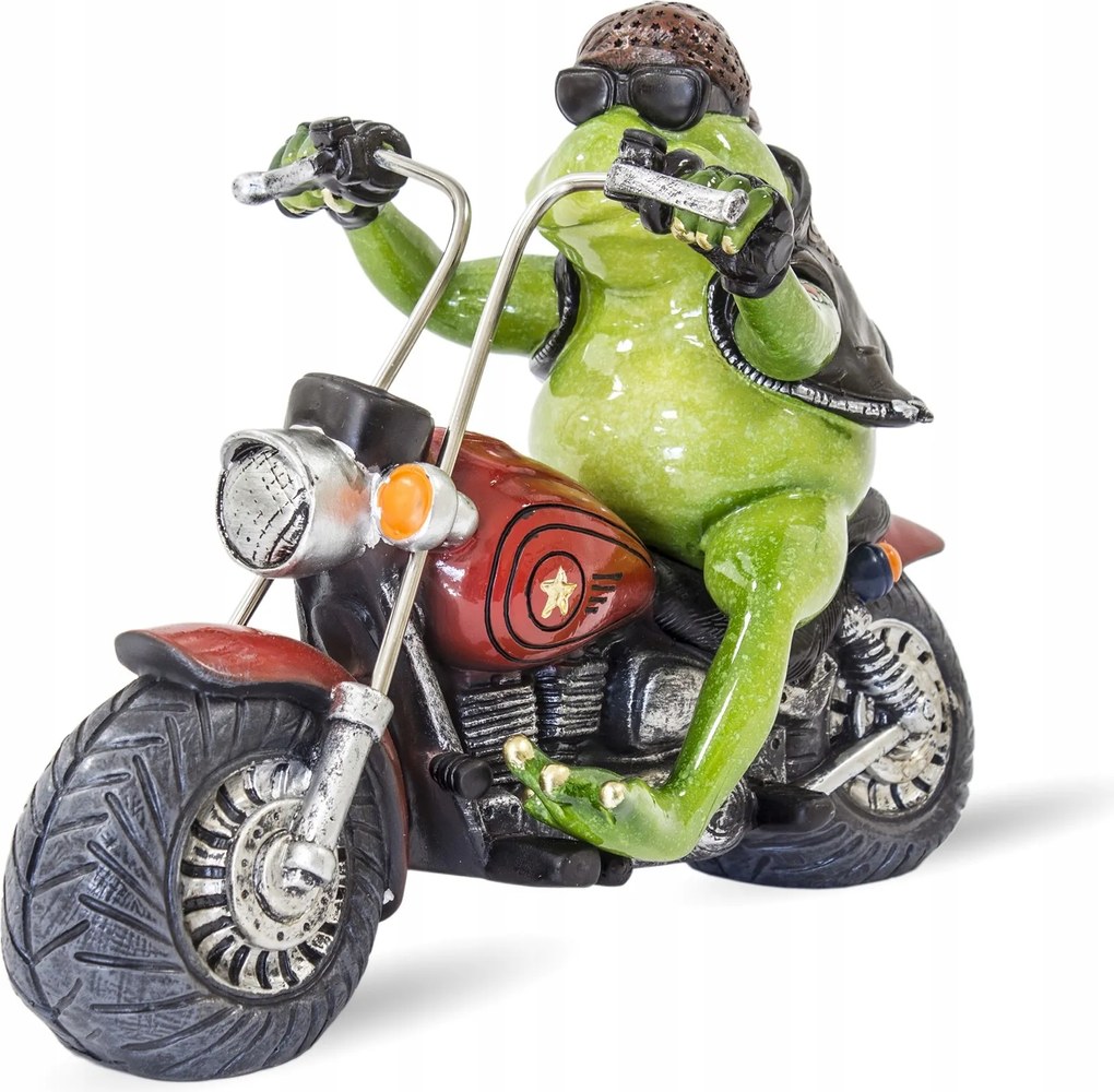 Motoros béka figura többszínű 19 cm
