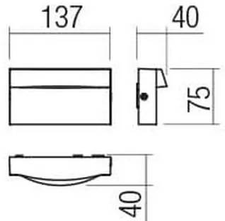 Redo 90425 - LED Kültéri fali lámpa POLIFEMO LED/8W/230V IP65 fehér