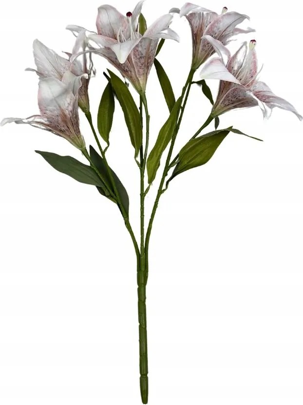 Műliliom csokor 60 cm fehér-piros