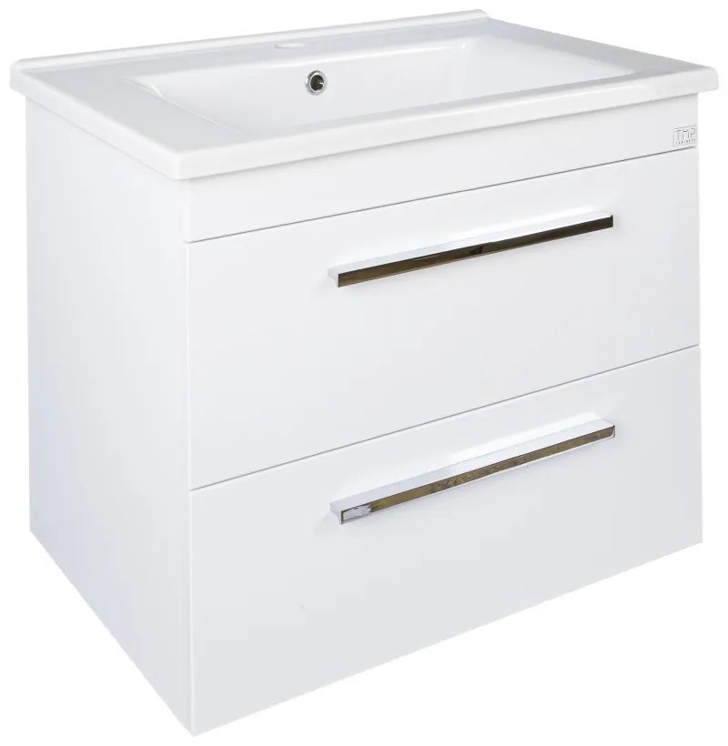 TMP VIVA 75 fali függesztett fürdőszobabútor - Sanovit ATRIA 9075 porcelán mosdóval - 75,3 x 45,5 cm
