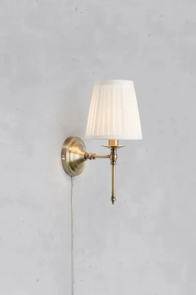 Markslöjd 108968 - Fali lámpa MANOR 1xE14/40W/230V fehér/sárgaréz