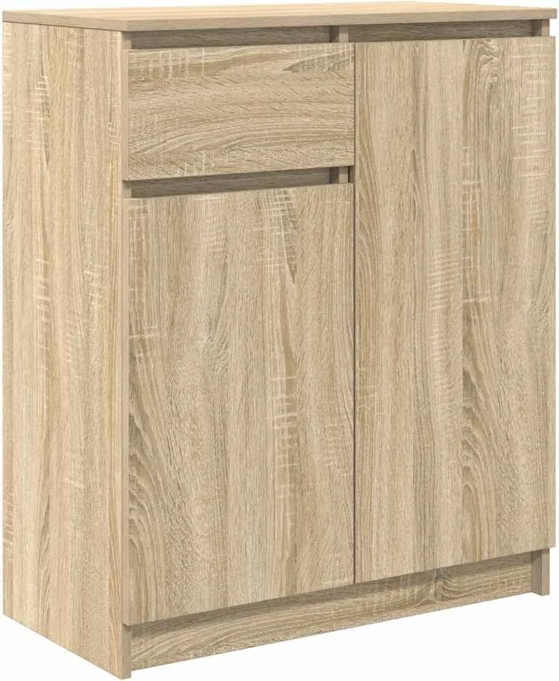 vidaXL sonoma tölgy szerelt fa tálalószekrény fiókos 71x35x84 cm
