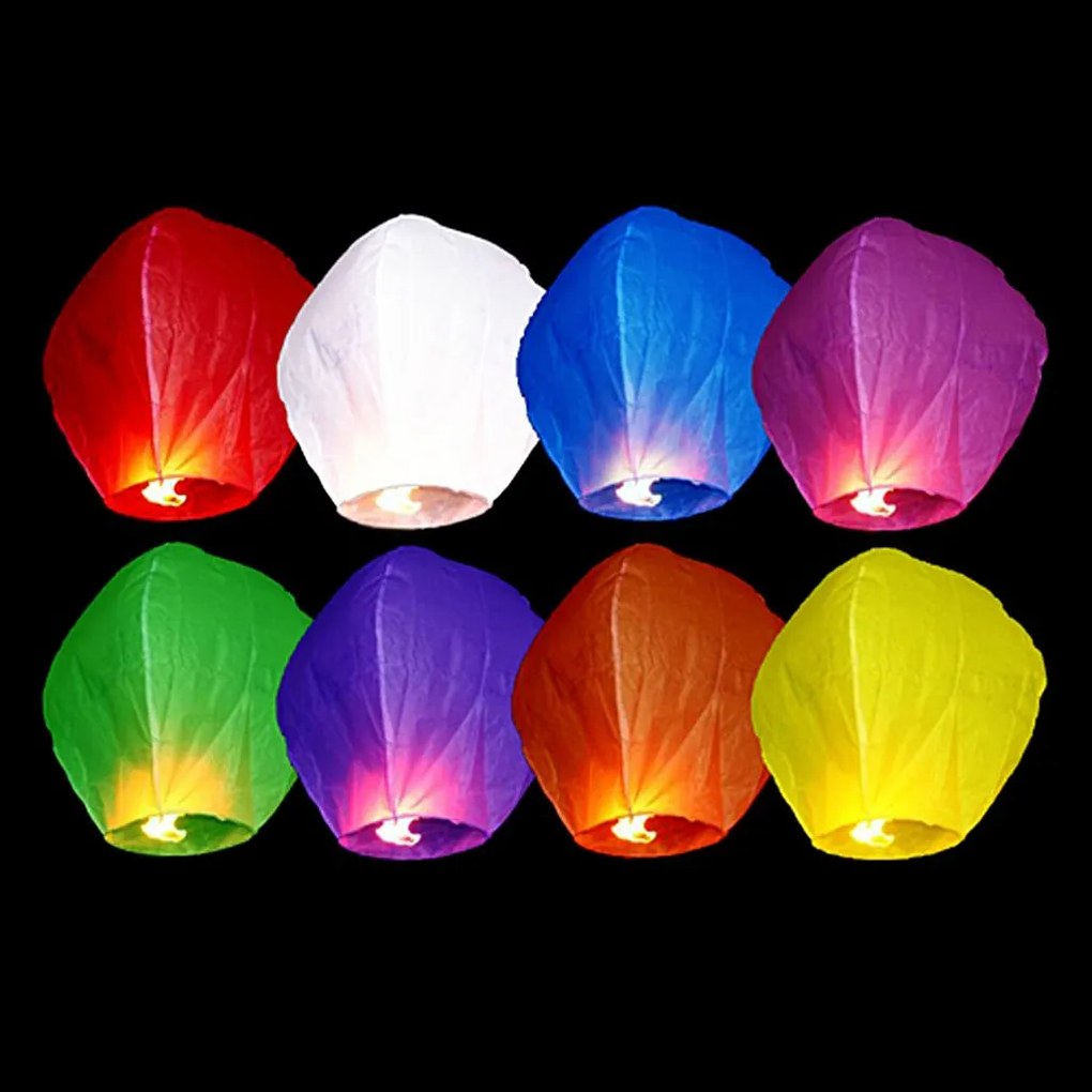 Kívánság lampion (10 db) Kék: kek