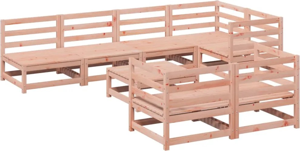 vidaXL 8 részes tömör duglászfenyő kerti kanapészett