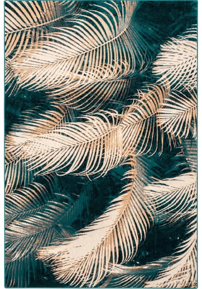 Petróleumkék gyapjú szőnyeg 133x180 cm Areca – Agnella