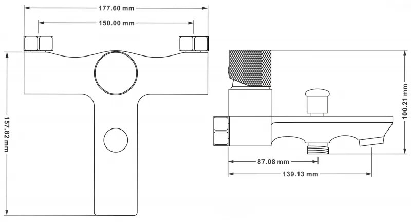 Mexen Royo One Bath gombos csaptelep, fekete, 72231-70