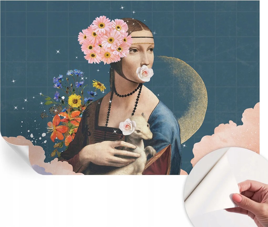 Design fali fotótapéta öntapadós virágos elegancia 104x70 cm