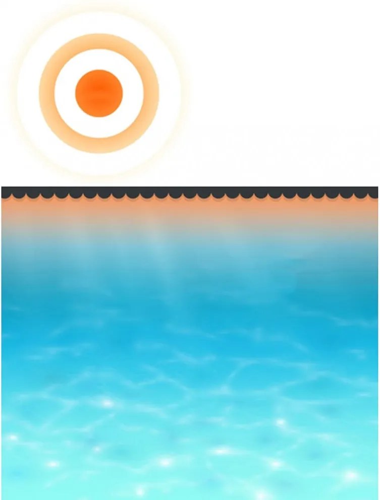 fekete polietilén medence takaró 732 x 366 cm