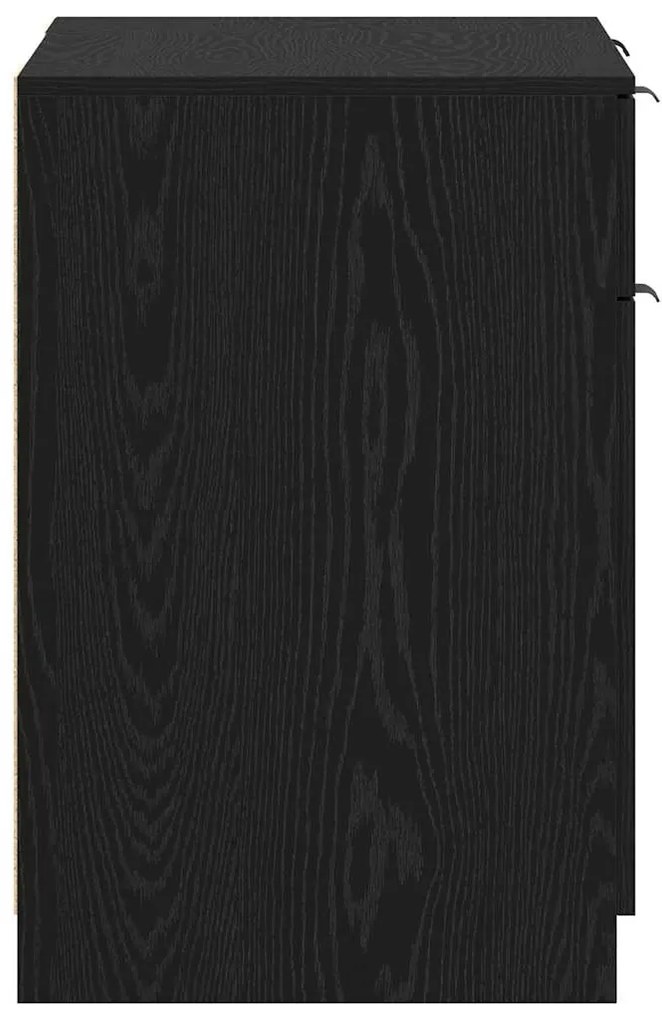 Asztal fiókkal tárolóval Musta tammi 133 x 50 x 75 cm Faanyag