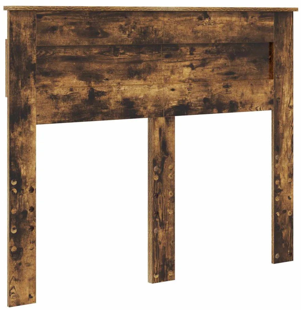 vidaXL Ágykeret matracmal Füstölt tölgy 120 x 190 cm Tömör fenyőfa