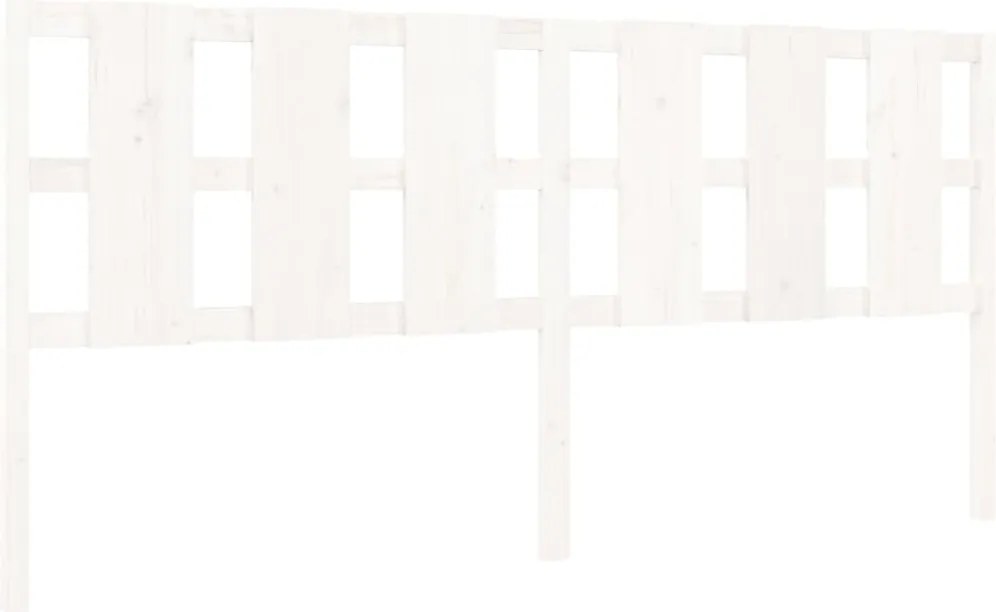 vidaXL fehér tömör fenyőfa ágyfejtámla 205,5 x 4 x 100 cm