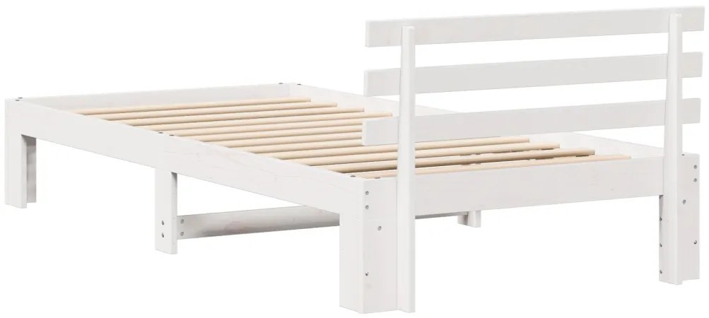 Faágykeret Fehér Fa 100 x 200 cm Minimalista Ágykeret