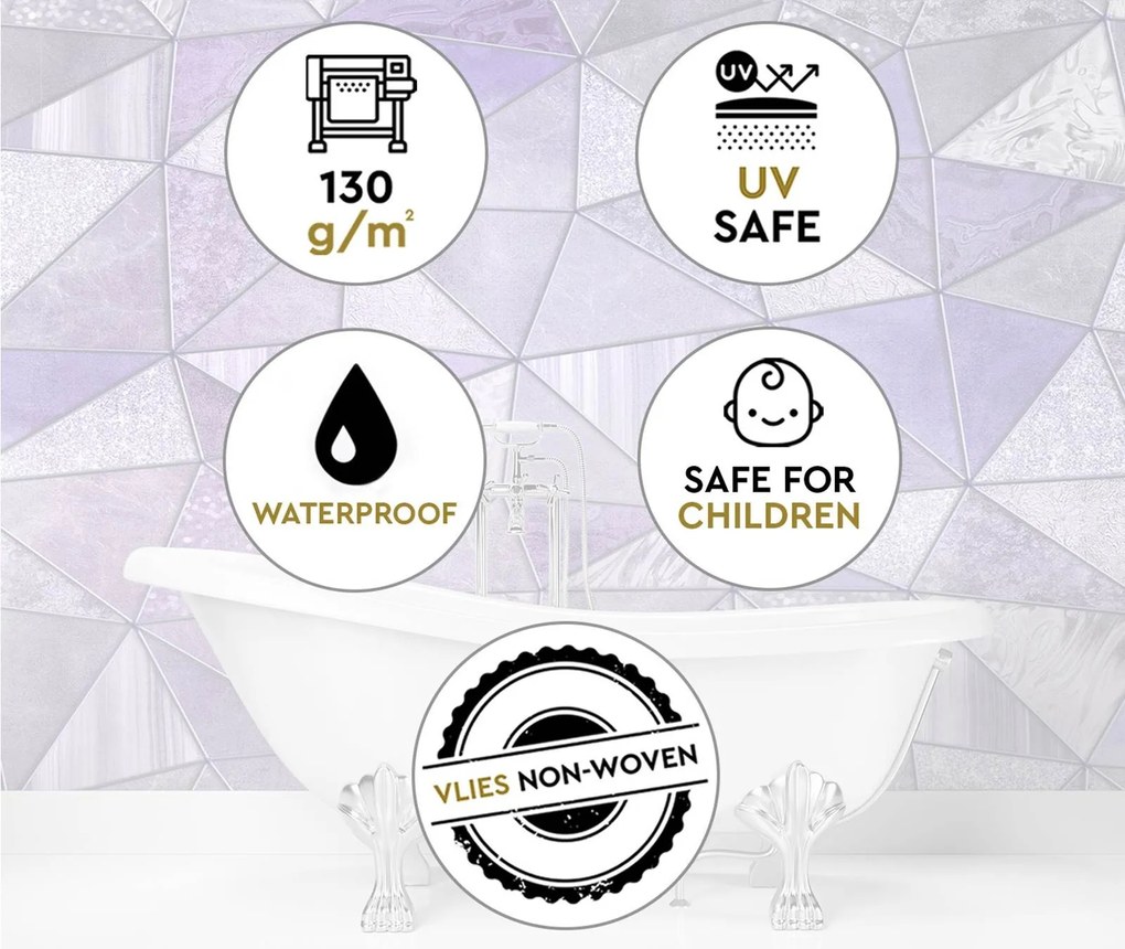 Gario Fotótapéta Lila geometriai textúrák - Andrea Haase Anyag: Vlies, Méret: 150 x 105 cm