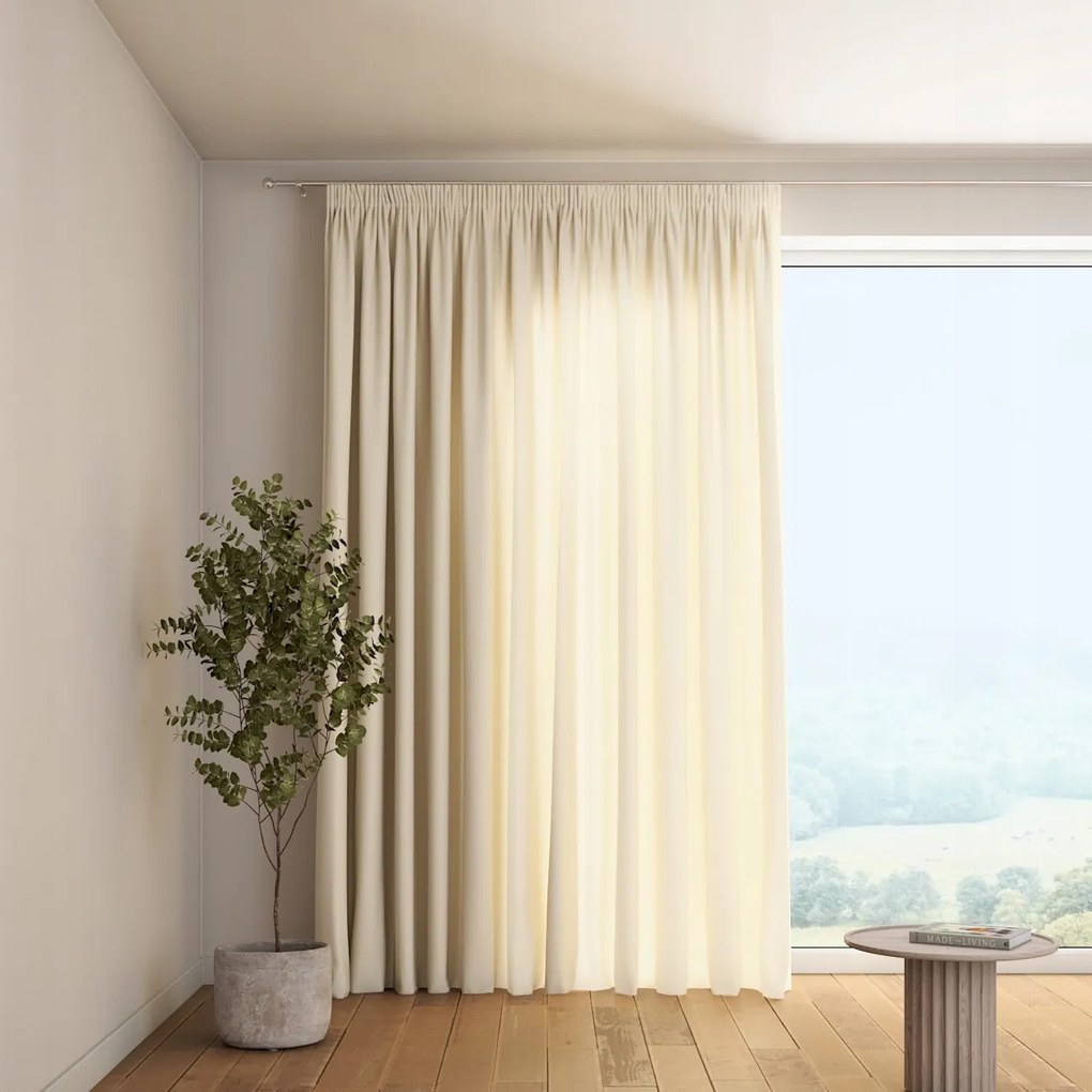 Függöny ráncoló szalaggal 1 db 130x245cm fehér