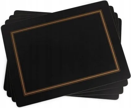 Parafa Alátétek Asztalra Pimpernel Nagy Black Classic 4 db-os szett