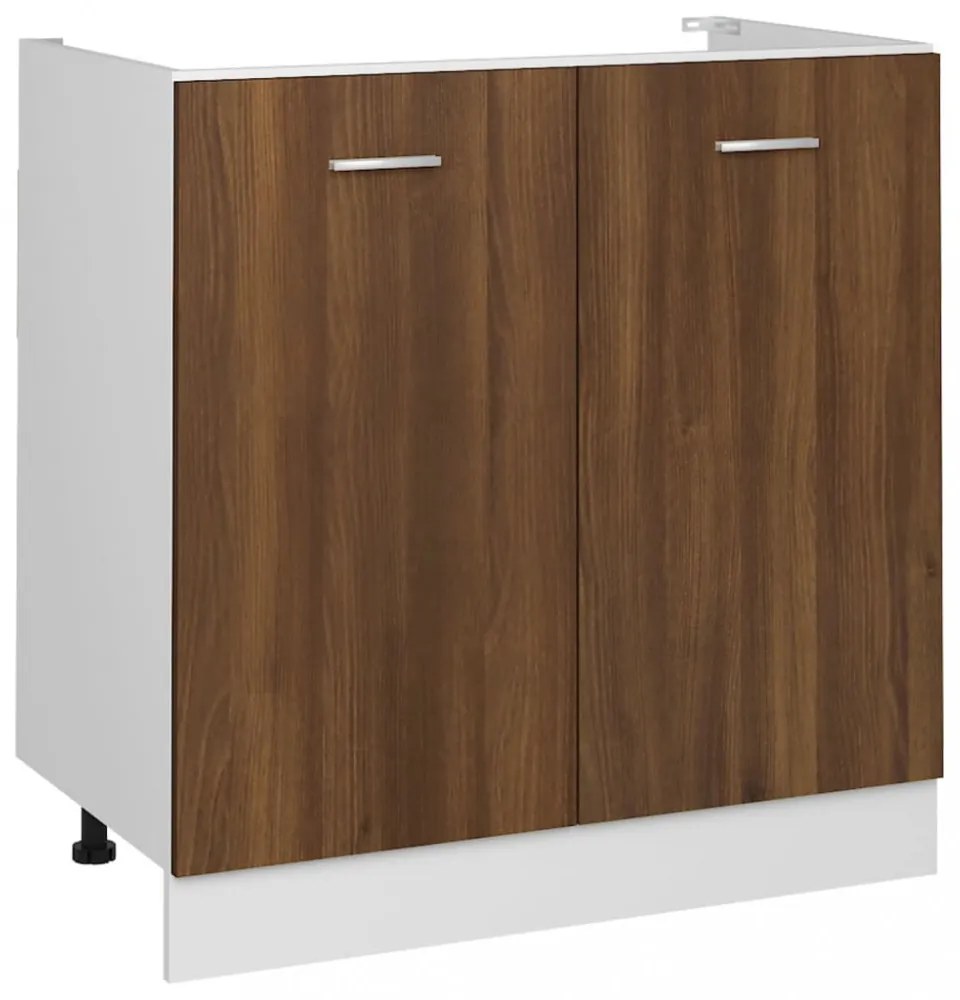 “Lyon” barna tölgyszínű szerelt fa alsó mosogatószekrény