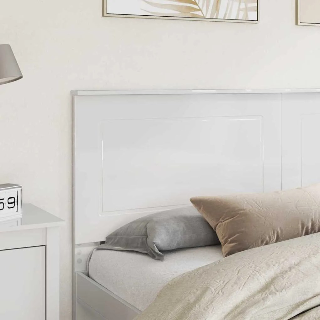 Fejtámla fejtámlával Fényes Fehér 200 cm Faanyag