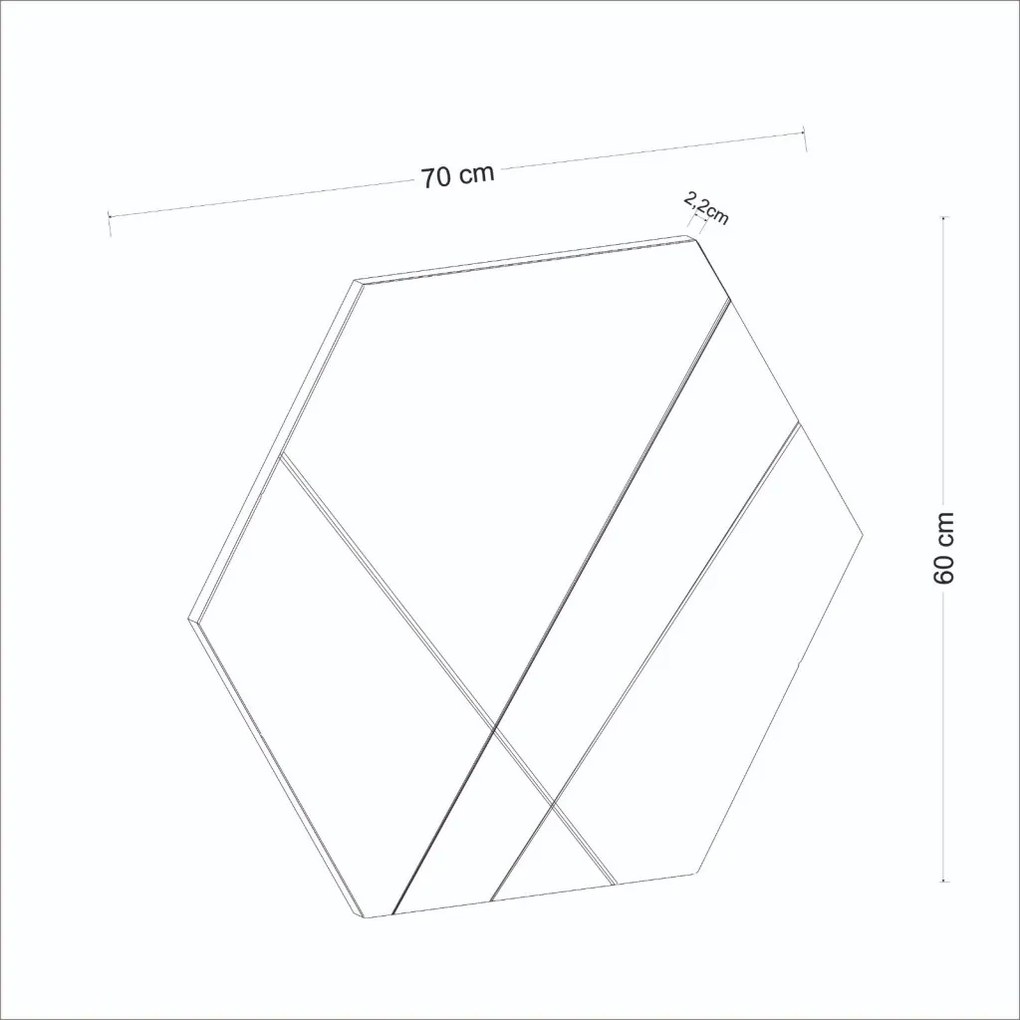 Saga tükör, fehér, 70 cm