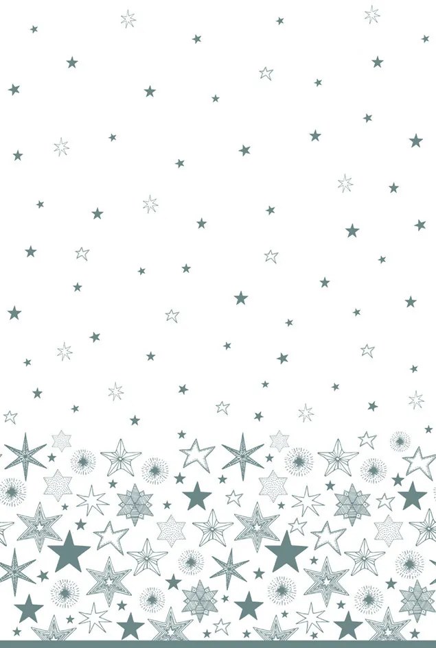 Karácsony Silver Stars papír asztalterítő 120x180 cm