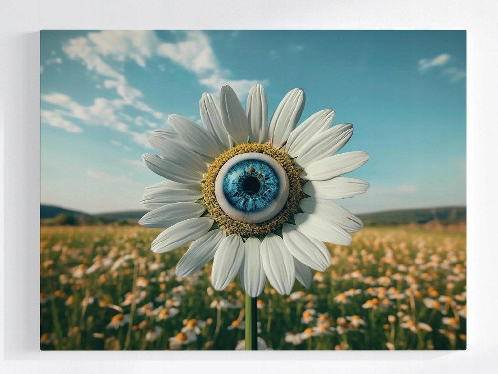 Vászonkép Canvas Virág Margaréta Szem Mező Rét Absztrakt 80x60