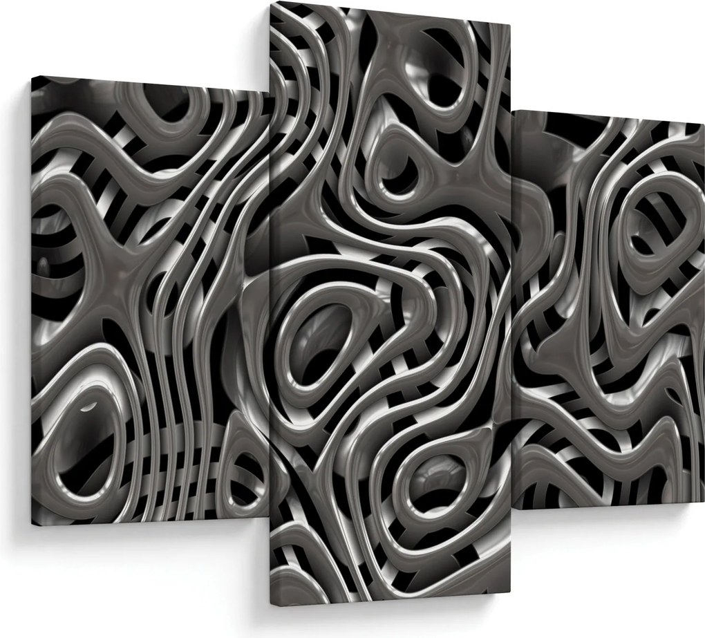 Kép - Fémes absztrakció (90x60 cm)