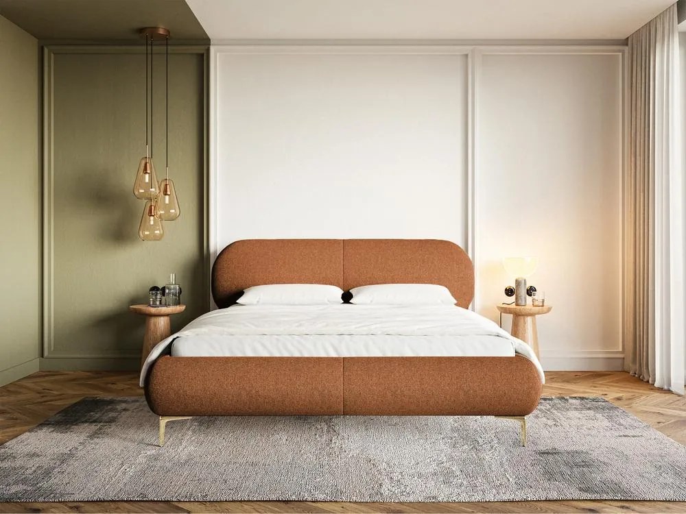 Franciaágy 180 cm Octave 180B (ágyráccsal) (réz + arany). 1099971
