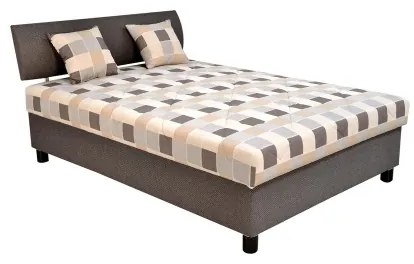 Kárpitozott ágy tárolóval és matraccal GEORGE 140x200 cm barna