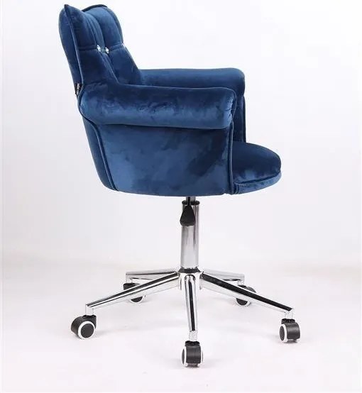 HR804CK Tengerkék modern velúr szék