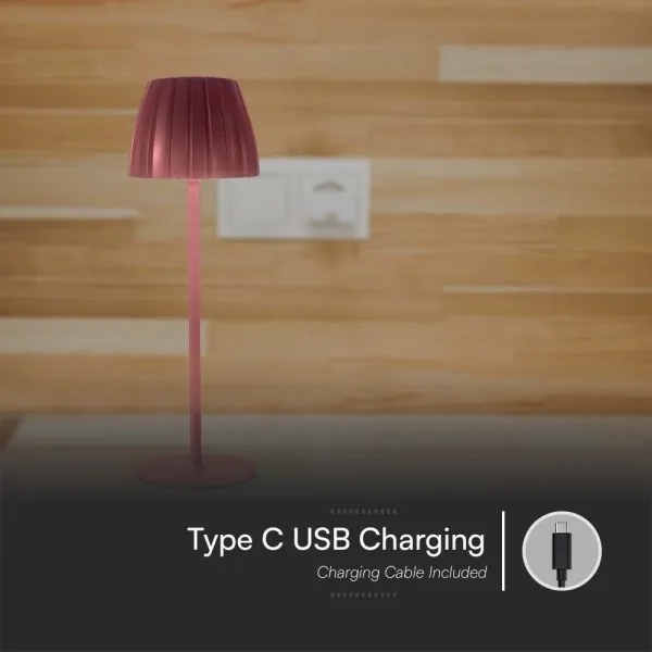 LED Dimmelhető újratölthető asztali lámpa LED/2,7W/5V 3000-6000K 1800 mAh barna