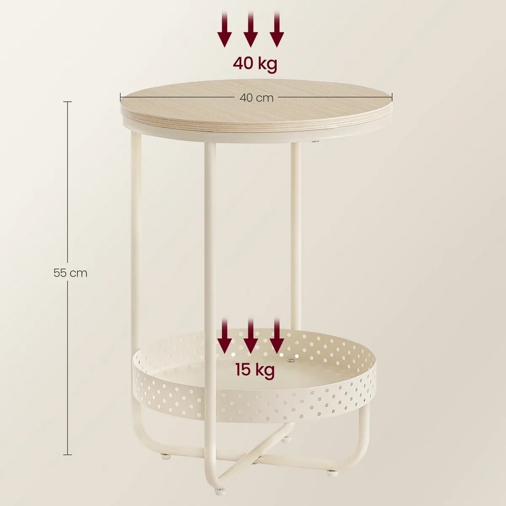 E1015 CRM kisasztal, krém színű